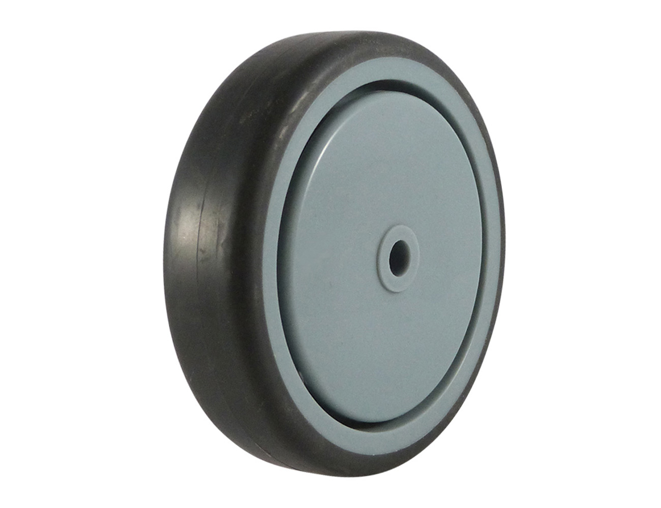 Apparatenwielen TPE band op kunststof velg- max 100kg - stalen gaffel